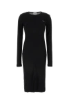 Miu Miu Black Jersey Dress In Black