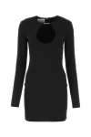 Miu Miu Fitted Keyhole Mini Dress In Black