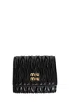 MIU MIU WOMAN BLACK WALLETS & CARDHOLDERS