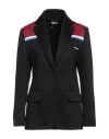 Miu Miu Colour-block Single-breasted Blazer In Black