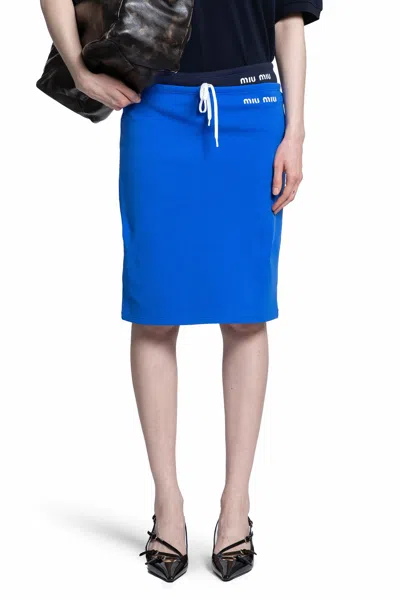 Miu Miu Woman Blue Skirts