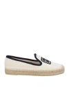 Miu Miu Logo Embroidered Drill Espadrilles In White
