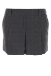Miu Miu Glencheck Mini Skirt In Multicolor