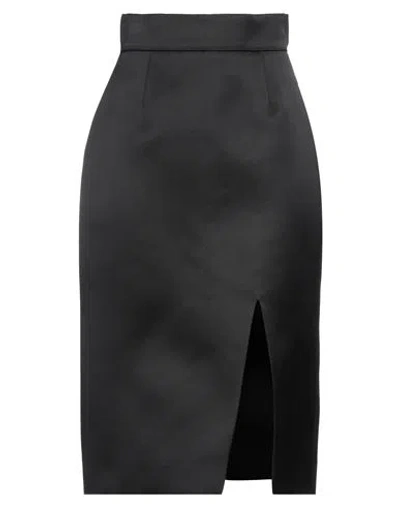 Miu Miu Woman Midi Skirt Black Size 6 Silk