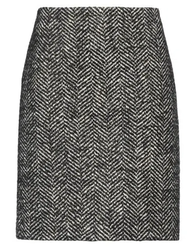 Miu Miu Woman Mini Skirt Black Size 10 Virgin Wool, Polyamide, Alpaca Wool, Mohair Wool, Polyurethan