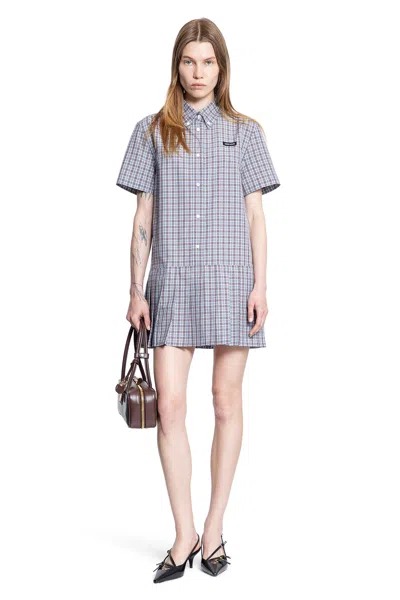 Miu Miu Woman Multicolor Dresses In Gray