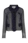 MIU MIU MIU MIU WOMAN PRINTED CHIFFON SHIRT