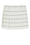 Miu Miu Printed Crepe Mini Skirt In Multicolor