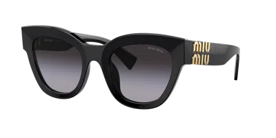 Miu Miu Woman Sunglass Mu 01ysf In Black