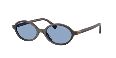 Miu Miu Miumiu 0mu 04zs Miu Regard 22c60o Marrone Moka Sunglasses In Black