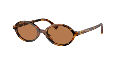 Miu Miu Woman Sunglass Mu 04zs In Brown