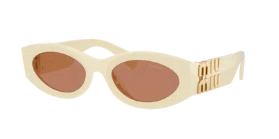 Miu Miu Woman Sunglass Mu 11ws 0mu 11ws In Neutral