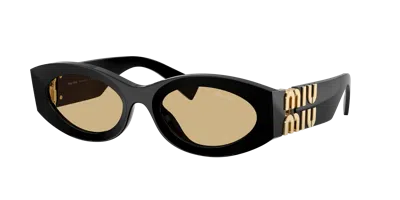 Miu Miu Woman Sunglass Mu 11ws 0mu 11ws In Black