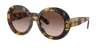 Miu Miu Tortoiseshell-effect Round-frame Sunglasses In Brown