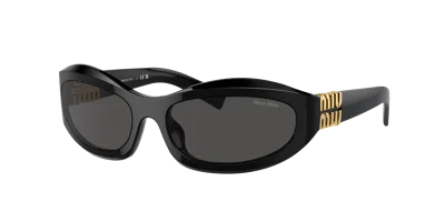 Miu Miu Woman Sunglass Mu 14zs In Dark Grey