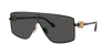 Miu Miu Oversized Shield Metal Sunglasses In Black