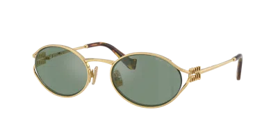 Miu Miu Woman Sunglass Mu 52ys In Gold