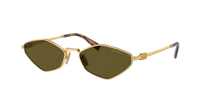 Miu Miu Woman Sunglass Mu 56zs In Gold