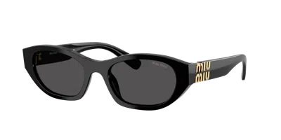 Miu Miu Woman Sunglass Mu A03s In Dark Grey