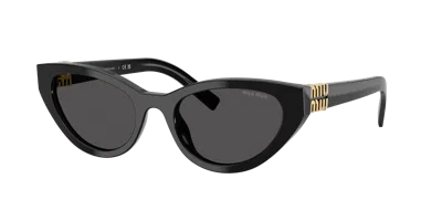 Miu Miu Woman Sunglasses Mu A04s In Dark Grey