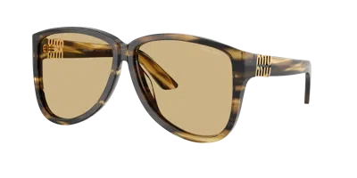 Miu Miu Woman Sunglass Mu A08s In Brown