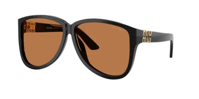 Miu Miu Woman Sunglass Mu A08s In Brown