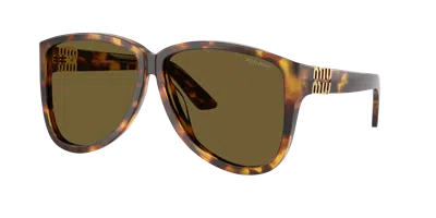 Miu Miu Woman Sunglass Mu A08s In Brown