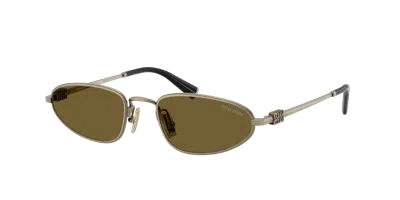 Miu Miu Full Frame Sunglasses In Gold