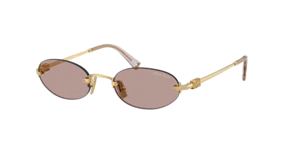Miu Miu Woman Sunglass Mu A54s In Gold