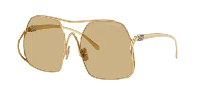 Miu Miu Woman Sunglass Mu A55s In Yellow