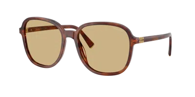 Miu Miu Woman Sunglass Mu B01s In Brown