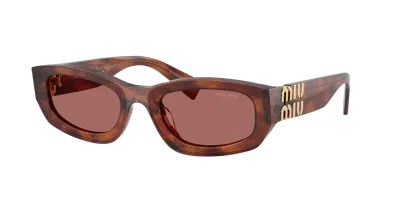 Miu Miu Woman Sunglass Mu B04s In Brown