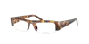 Miu Miu Half-frame Plain Mirror In Brown