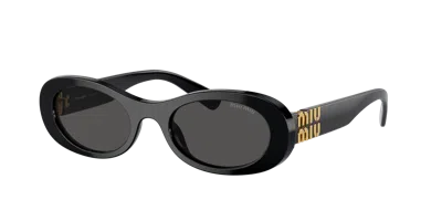 Miu Miu Woman Sunglasses Mu 06zs In Dark Grey