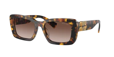 Miu Miu Woman Sunglasses Mu 07ys In Brown Gradient