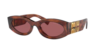 Miu Miu Woman Sunglass Mu 11ws In Dark Violet