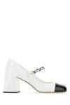 MIU MIU MIU MIU WOMAN WHITE LEATHER PUMPS