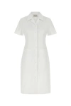 Miu Miu Poplin Dress In White