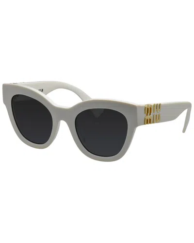 Miu Miu Women's 01ys 51mm Sunglasses In White