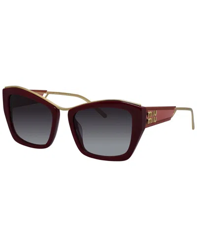 Miu Miu Women's 02ys 55mm Sunglasses In Red