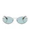 Miu Miu Women's 54mm Metal Round Sunglasses In Red