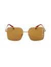 Miu Miu Women's 60mm Square Sunglasses In Dark Brown Gold