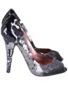Miu Miu Women's Acrylic Sequin Peep Toe Pump (authentic Pre-loved) In Silver