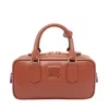 Miu Miu Women Arcadie Leather Bag In Brown