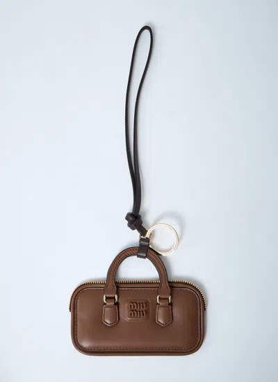 MIU MIU MIU MIU WOMEN ARCADIE LEATHER KEYRING