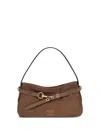 Miu Miu Women Aventure Suede Shoulder Bag In Brown