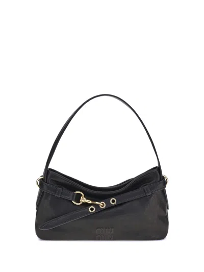 Miu Miu Women Aventure Shoulder Bag In Black