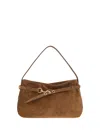 Miu Miu Women Aventure Suede Shoulder Bag In Brown