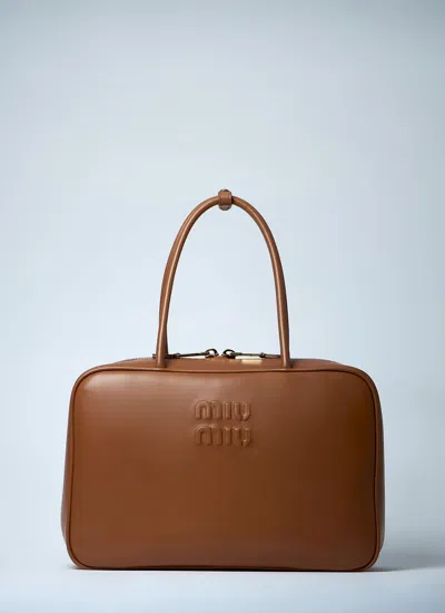 Miu Miu Women Beau Leather Handbag In Multi