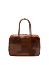 Miu Miu Leather Patchwork Top-handle Bag In Multi